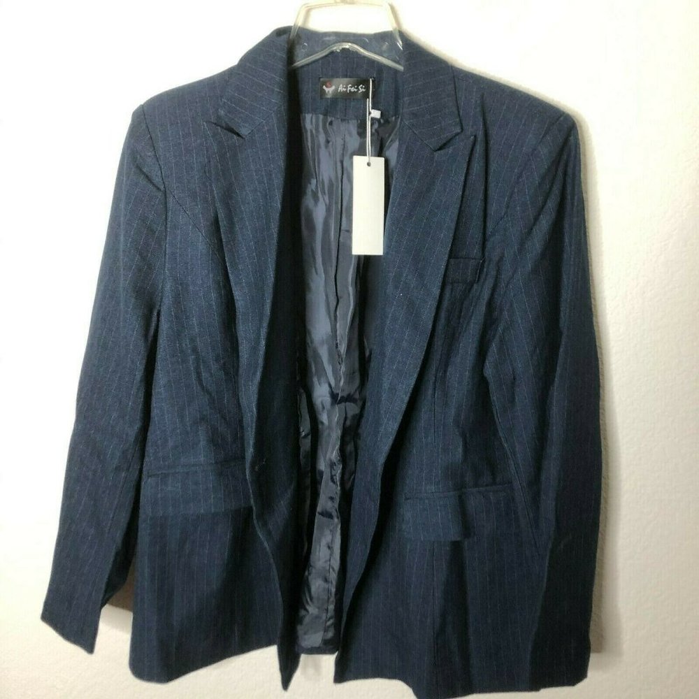 LISUEYNE Women's Three Pieces Office Lady Stripe